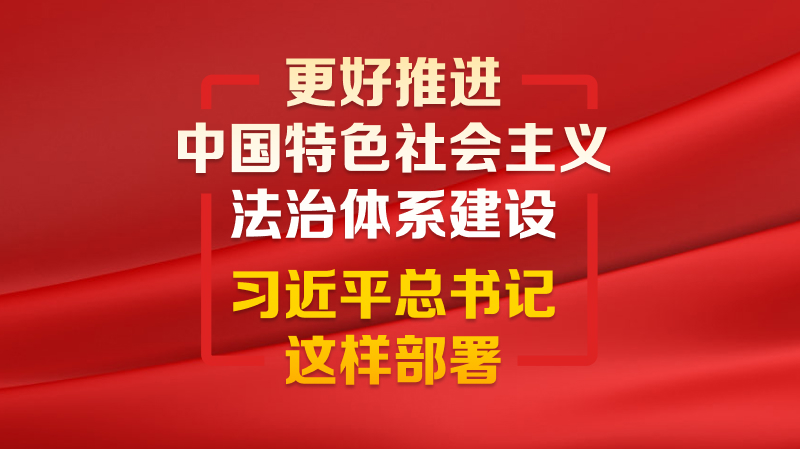 更好推進(jìn)中國(guó)特色社會(huì)主義法治體系建設(shè) 習(xí)近平總書(shū)記這樣部署